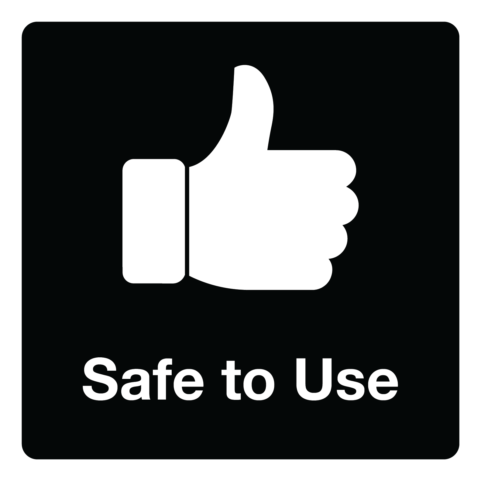 Black Safe to Use Sticker