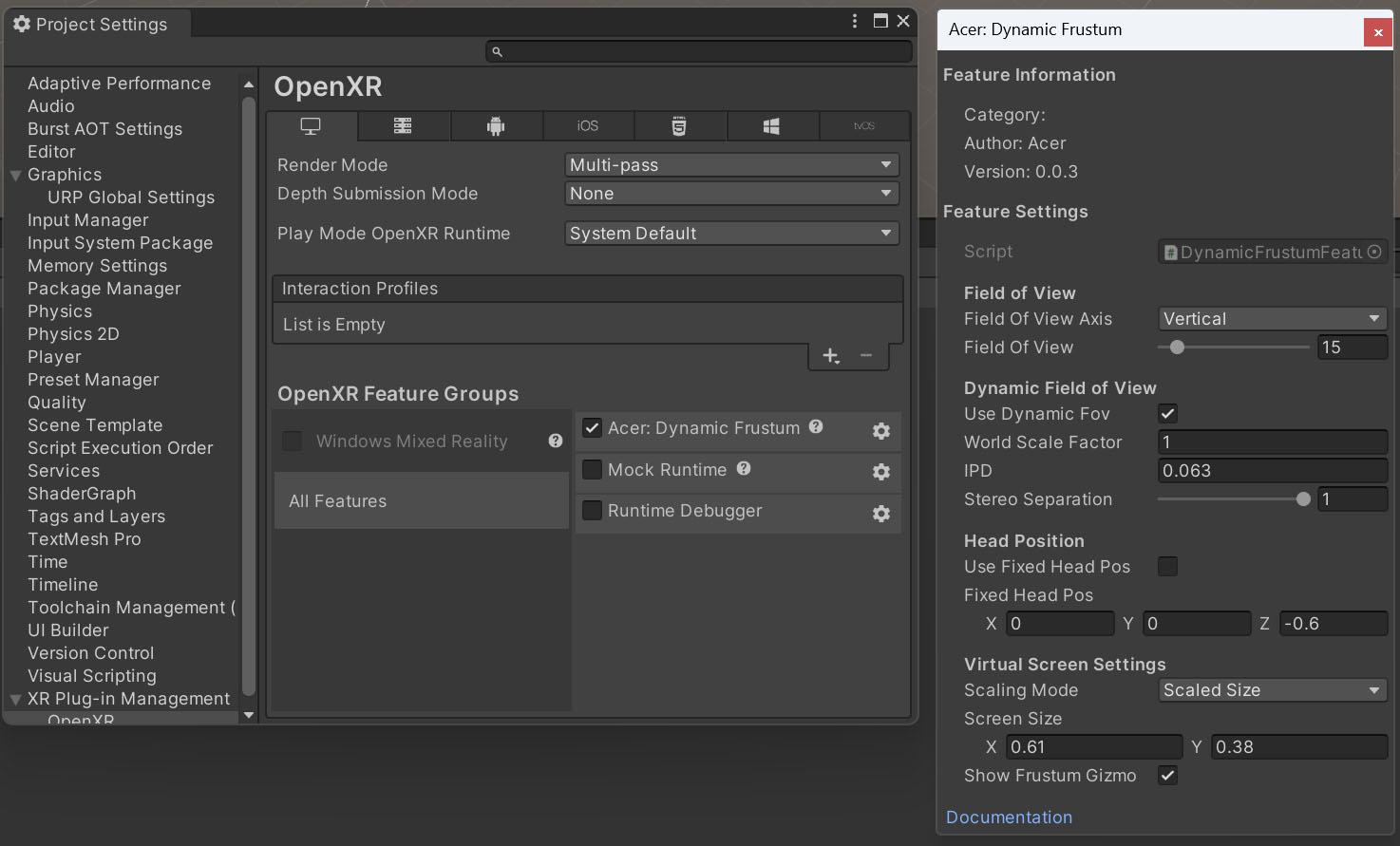 CCI-DarkLab-Acer-SpatialLabs-Unity-Settings.jpg